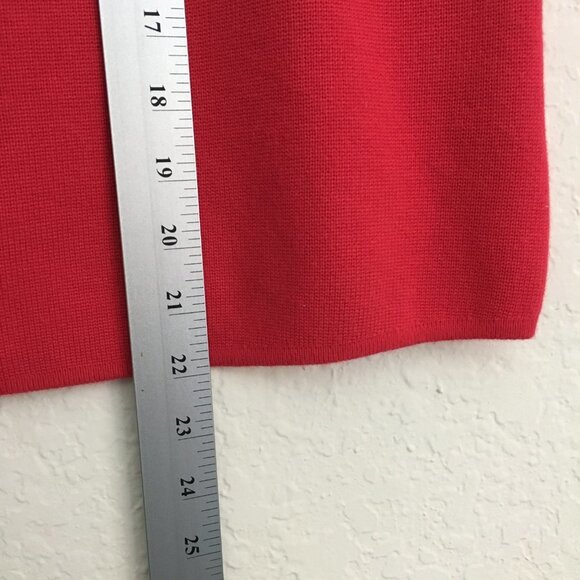 Anthropologie Moth Brienne Pearl Sweater Cap Sleeves Size XS-M Pink/Red - Picture 14 of 15